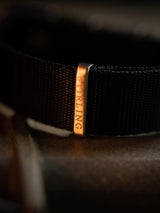 Black Premium Military Strap With Brushed Buckle & Keepers