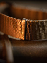 Khaki Premium Military Strap With Brushed Buckle & Keepers