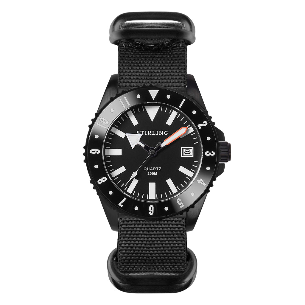 Campbell Quartz - Black – Stirling Timepieces