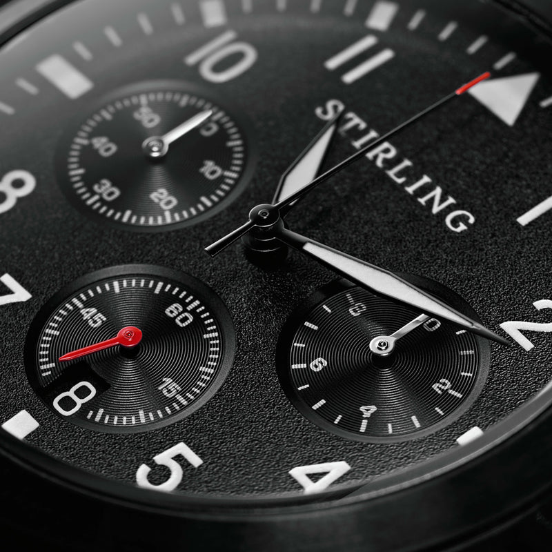Gibson Chronograph - Black – Stirling Timepieces