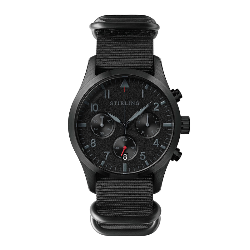 Gibson Chronograph - Blackout – Stirling Timepieces