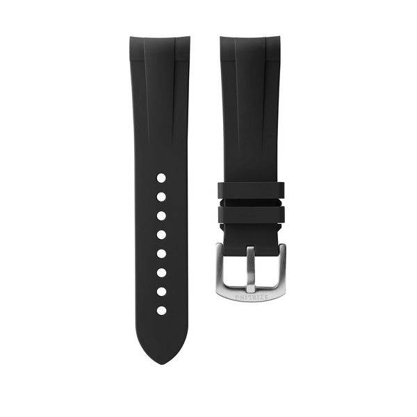 Replacement Durrant Black Rubber Strap With Brushed Buckle