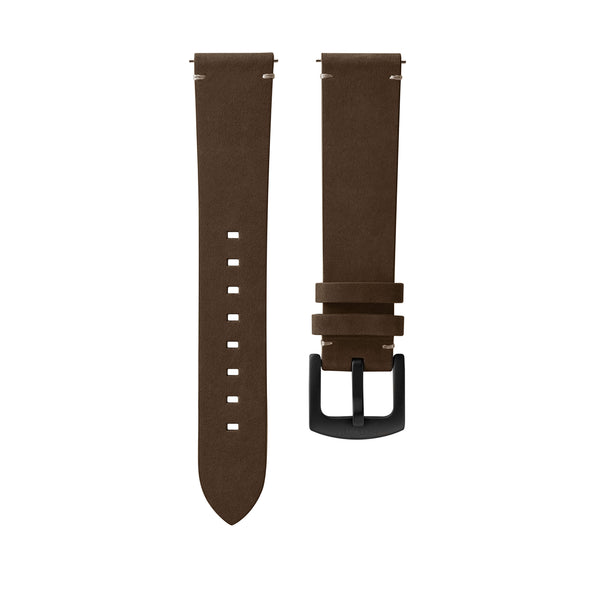 Brown Quick Release Leather Strap With PVD Buckle