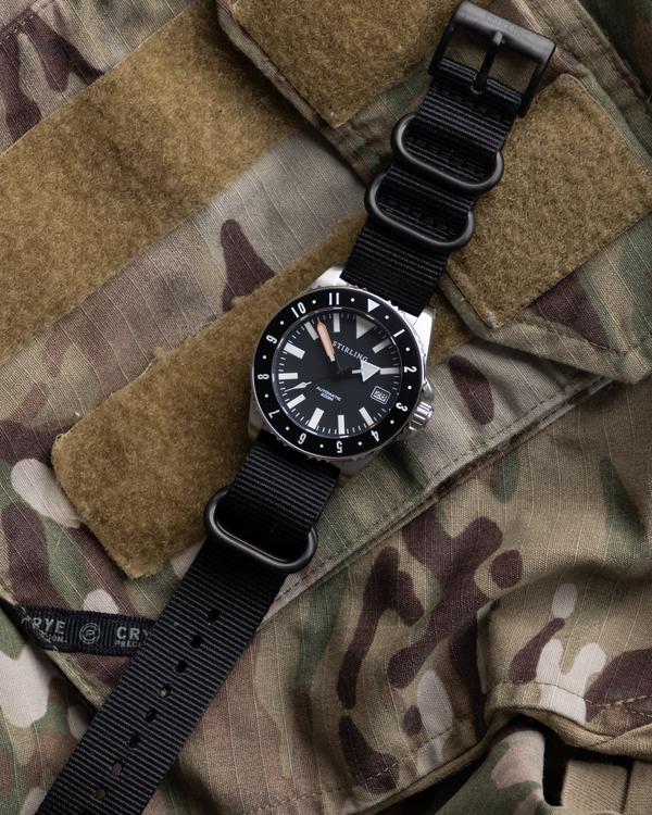 Dive Watch Leather Zulu Straps Black Zulu Strap With PVD Buckle