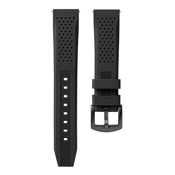 Black Rubber Strap With PVD Buckle