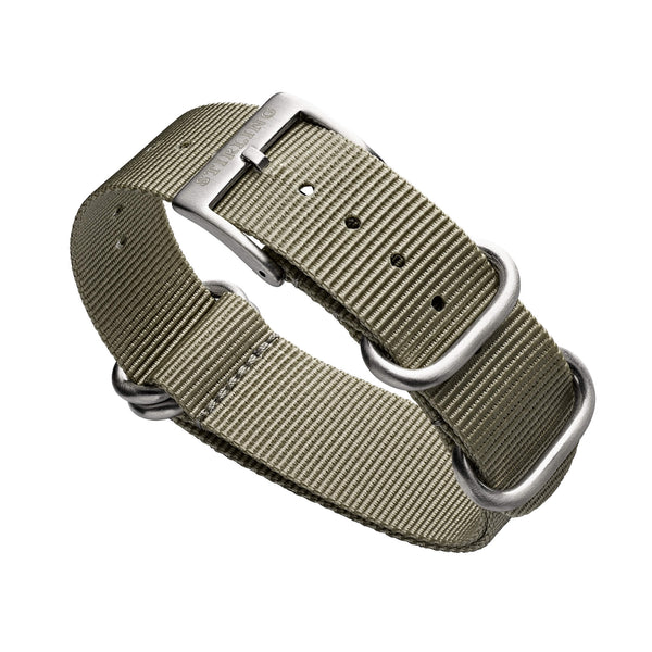 Grey Zulu Strap With Brushed Buckle & Keepers